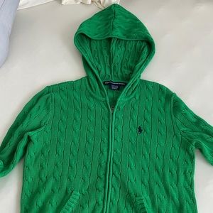 RALPH LAUREN SPORT ZIP UP, hooded sweater.